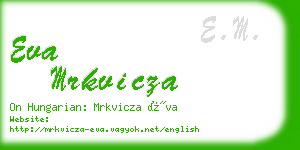 eva mrkvicza business card